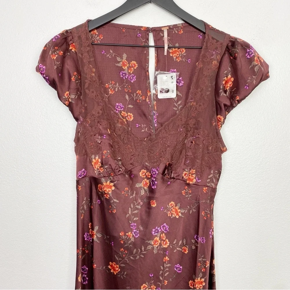 Free People Butterfly Babe Dress in Brown Combo